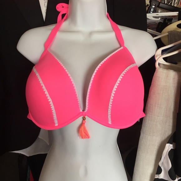 Shade & Shore  Bikini swimsuit top neon pink - Picture 3 of 8